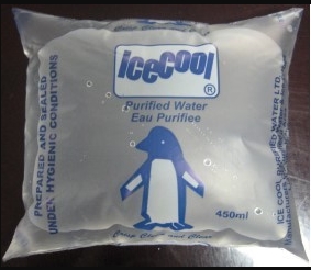 Pure water sachet blocked, 1pc